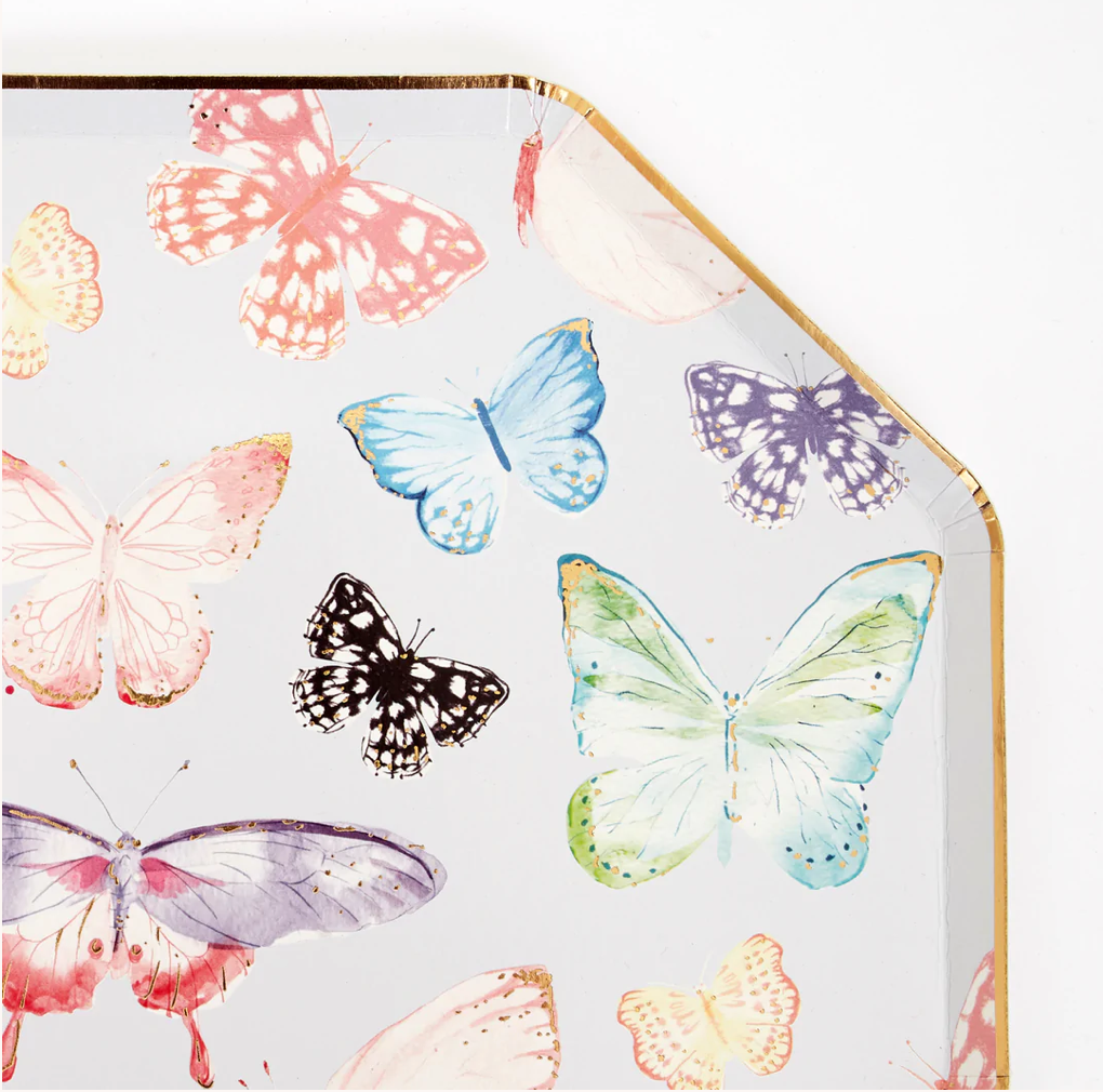 Butterfly Dinner Plates (x 8)