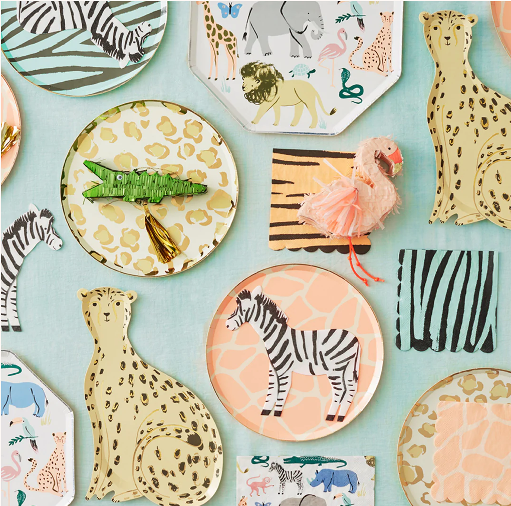 Safari Cheetah Plates (x 8)