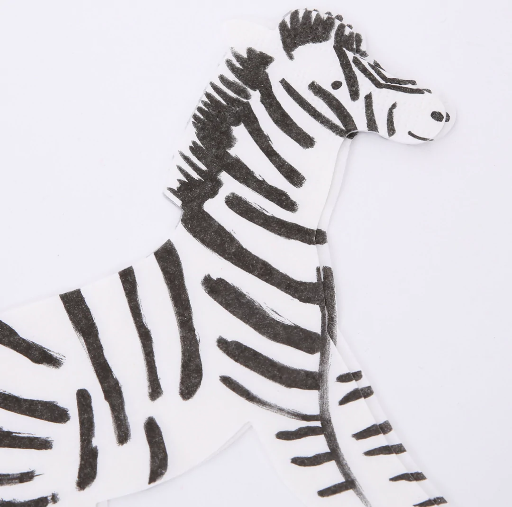 Safari Zebra Napkins (x 20)