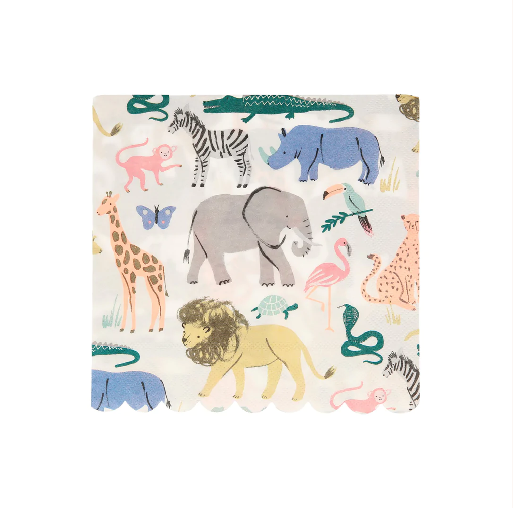 Safari Animals Large Napkins (x 20)