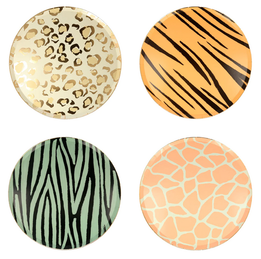 Safari Animal Print Dinner Plates (x 8)