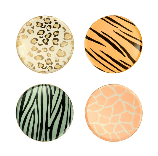 Safari Animal Print Side Plates (x 8)