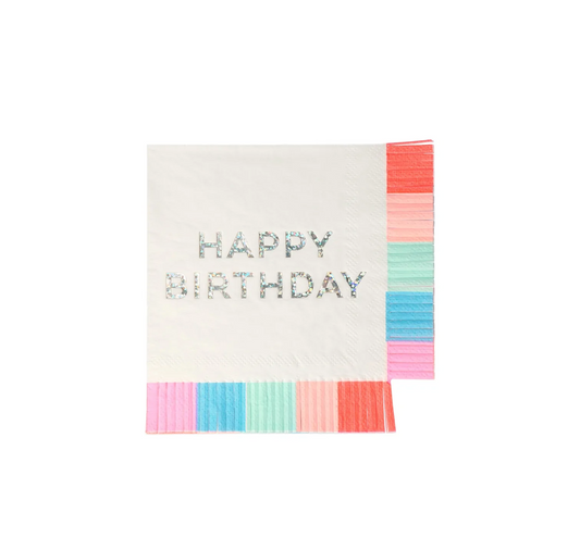 Birthday Fringe Small Napkins (x 16)