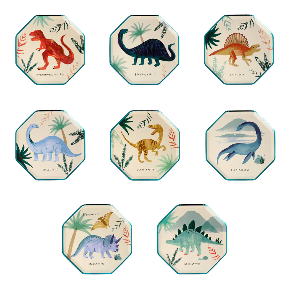 Dinosaur Kingdom Side Plates (x 8)