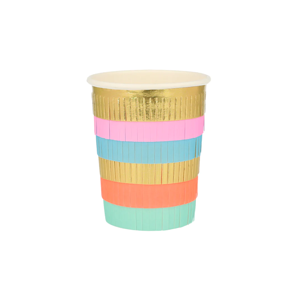 Circus Fringe Party Cups (x 8)