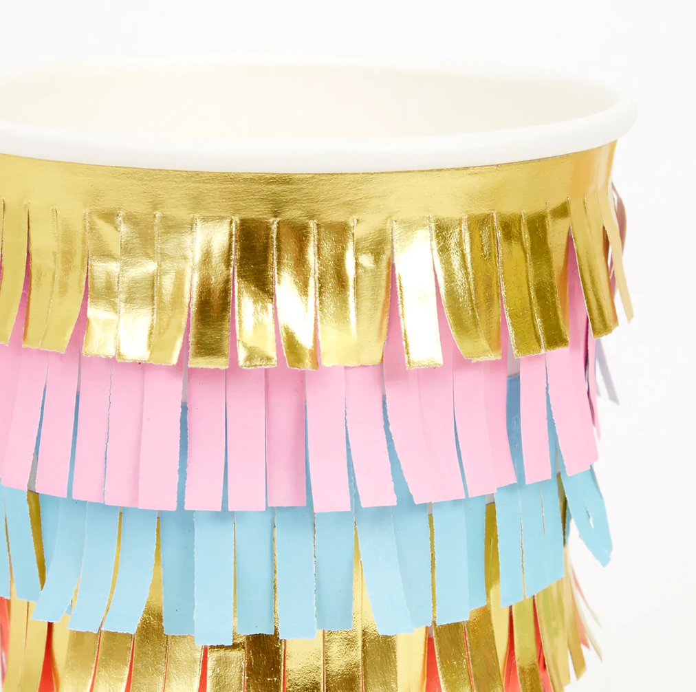 Circus Fringe Party Cups (x 8)