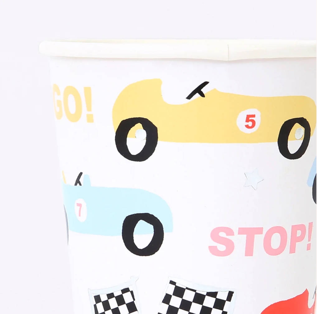 Race Car Party Cups (x 8)