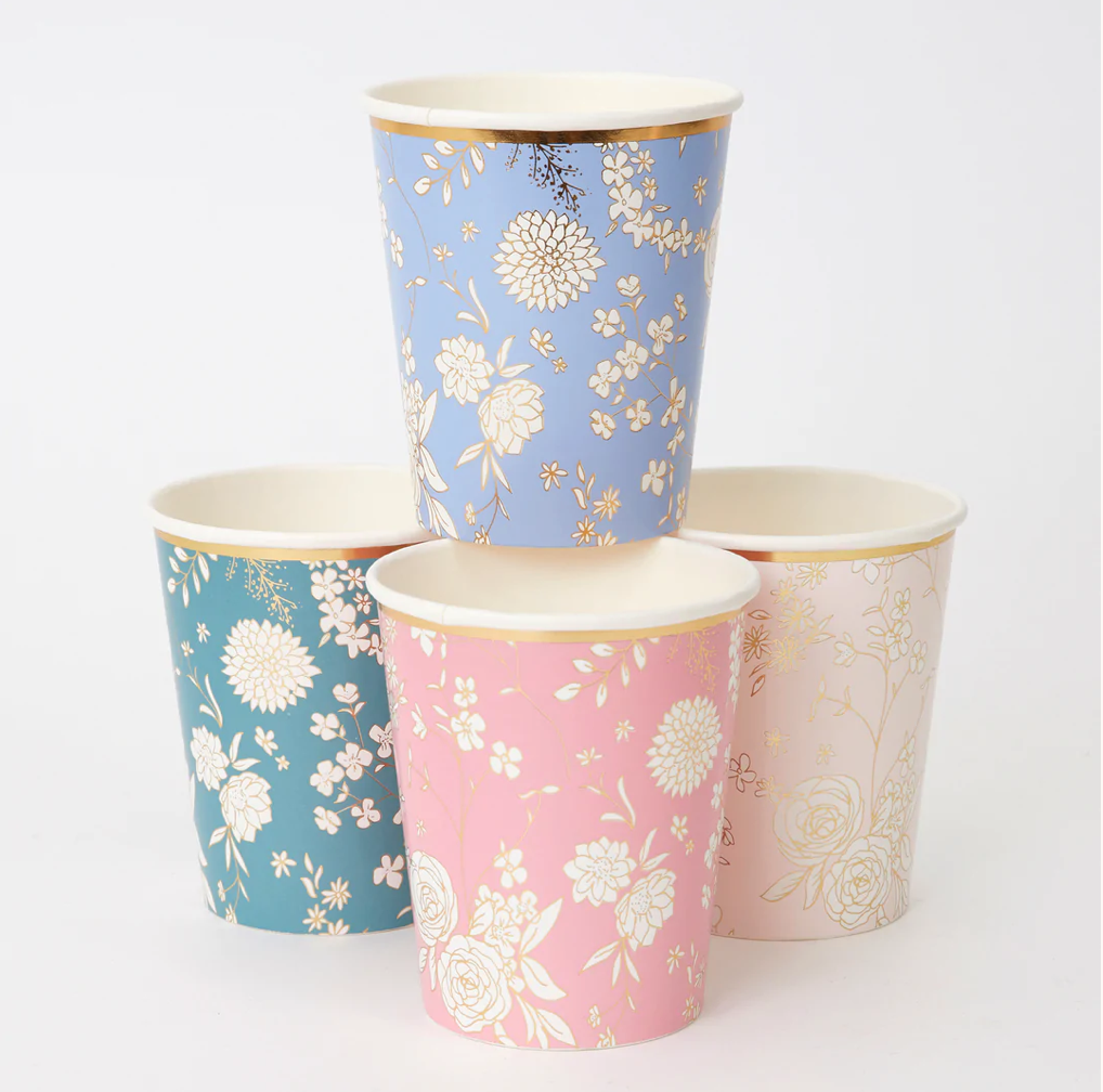 English Garden Party Cups (x 8)