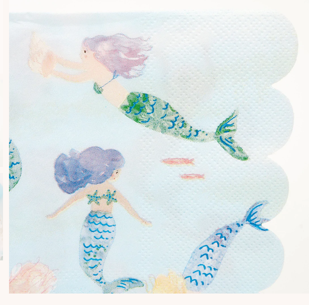 Mermaids Swimming Napkins (x 16)