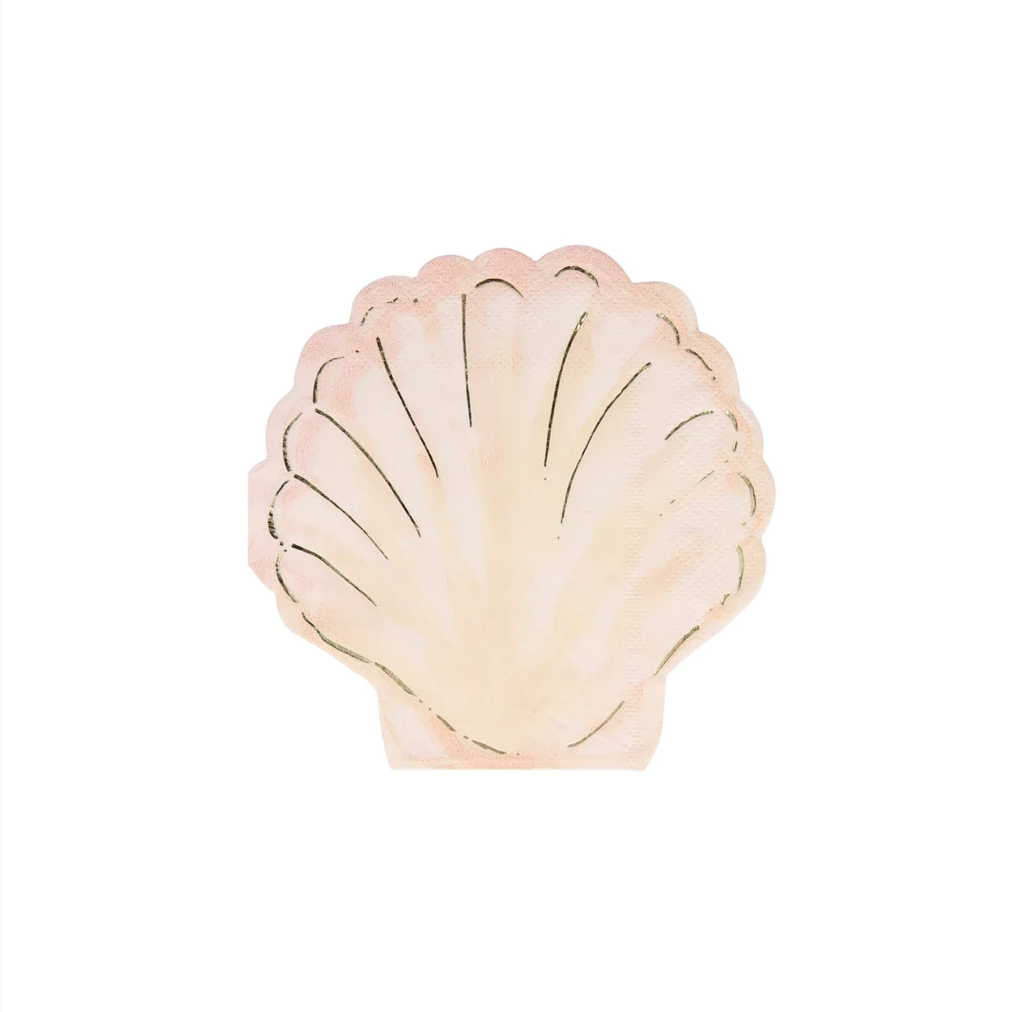 Watercolor Clam Shell Napkins (set of 16)