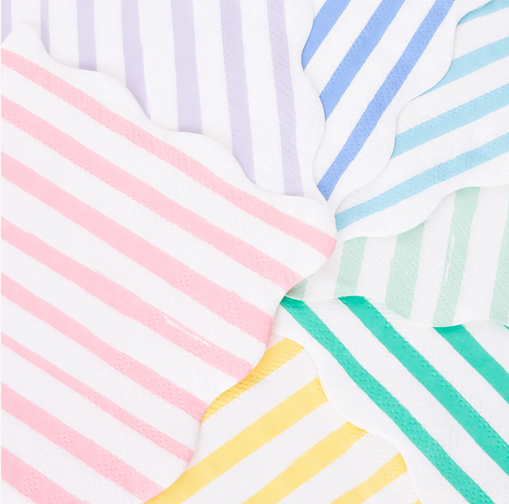 Mixed Stripe Small Napkins (x 16)