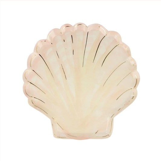 Watercolor Clam Shell Plates (set of 8)