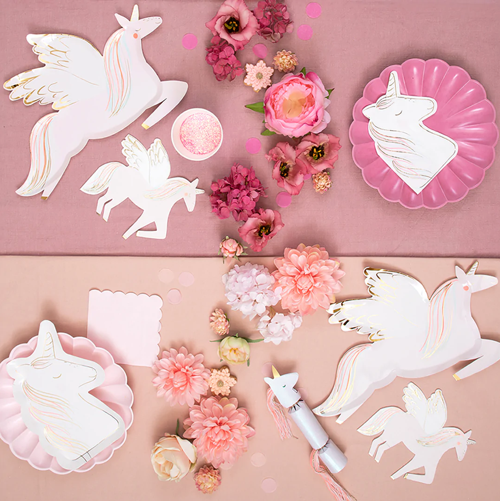 Winged Unicorn Plates (x 8)