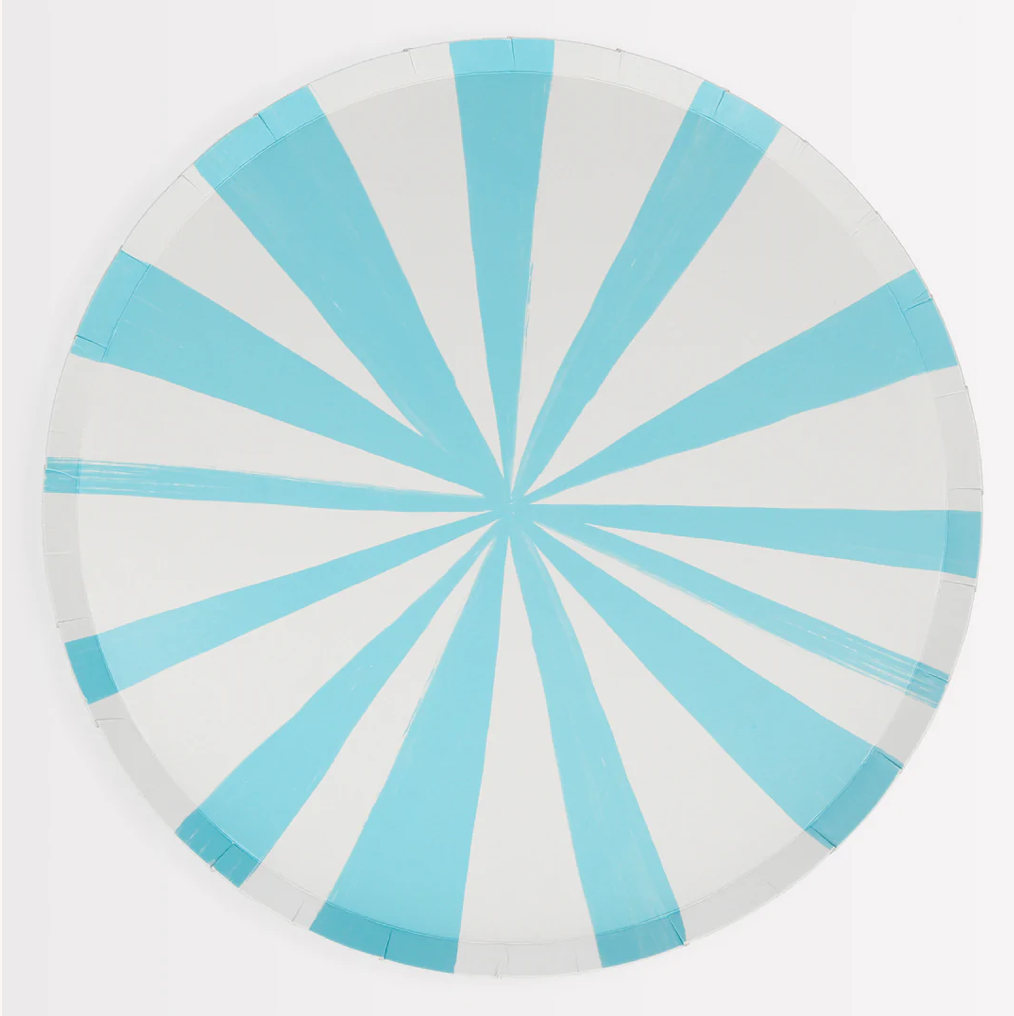 Mixed Stripe Dinner Plates (x 8)