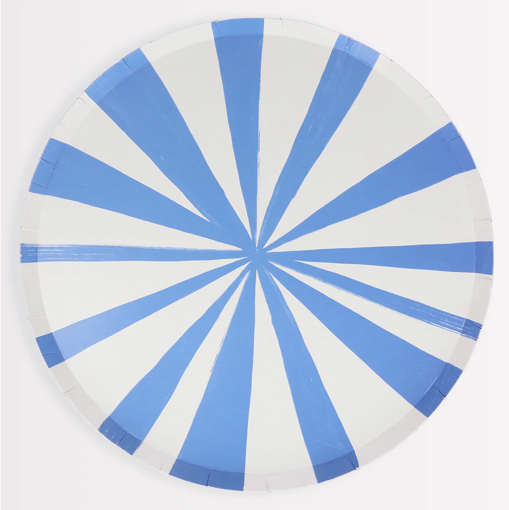 Mixed Stripe Dinner Plates (x 8)