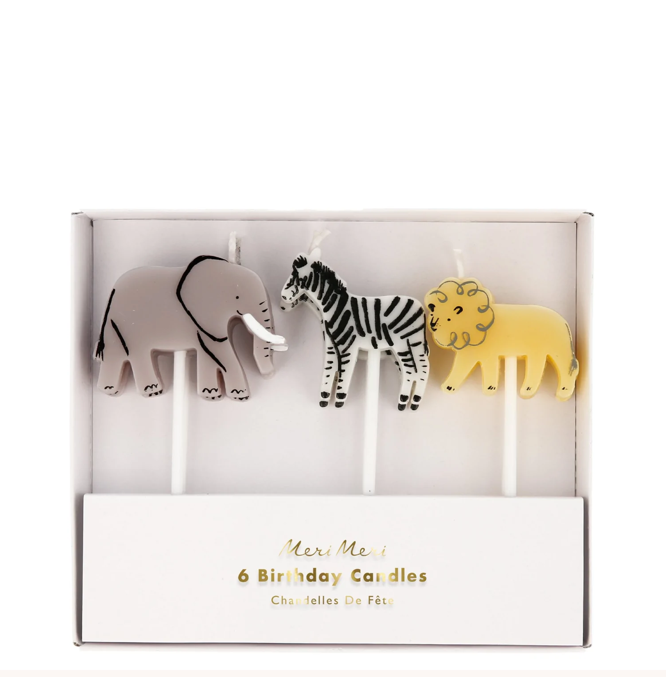 Safari Animal Candles (x 6)