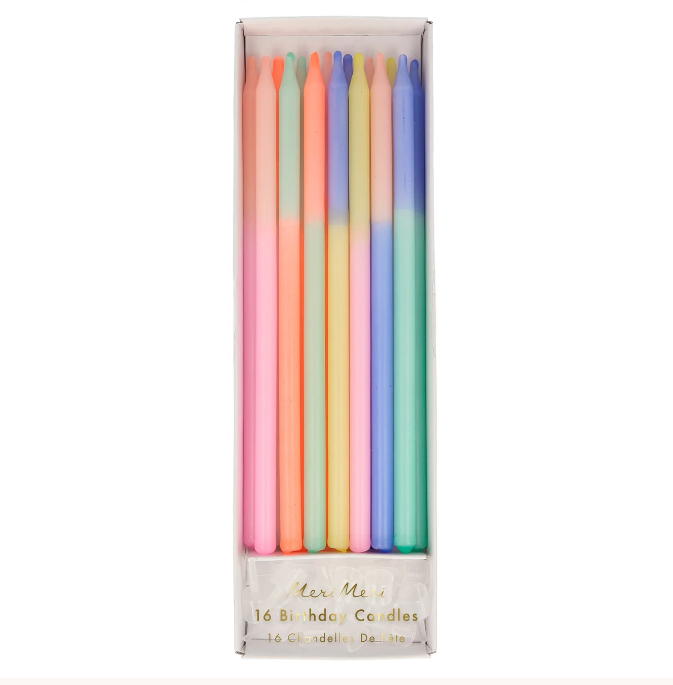 Multi Color Block Candles (x 16)