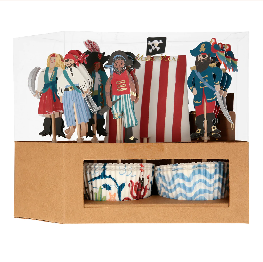 Pirate Ship Cupcake Kit (x 24 toppers)