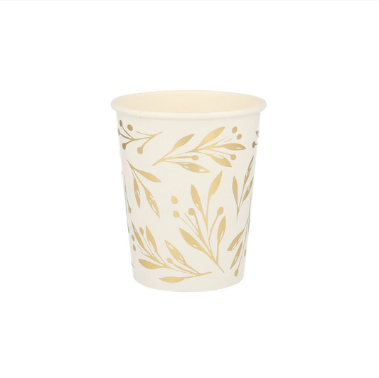 Gold Leaf Cups (x8)