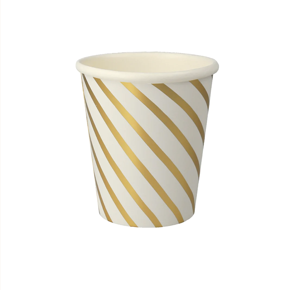 Gold Swirl Cups (x8)