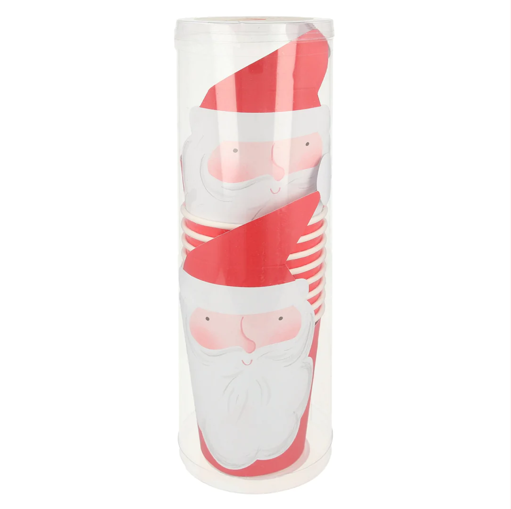 Jolly Santa Cups (x8)