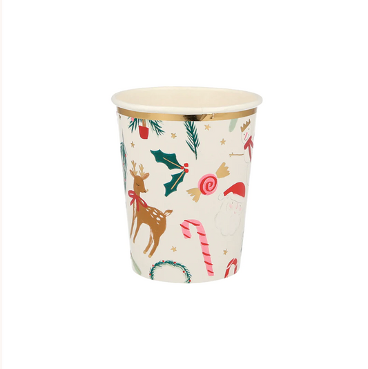 Festive Motif Cups (x8)