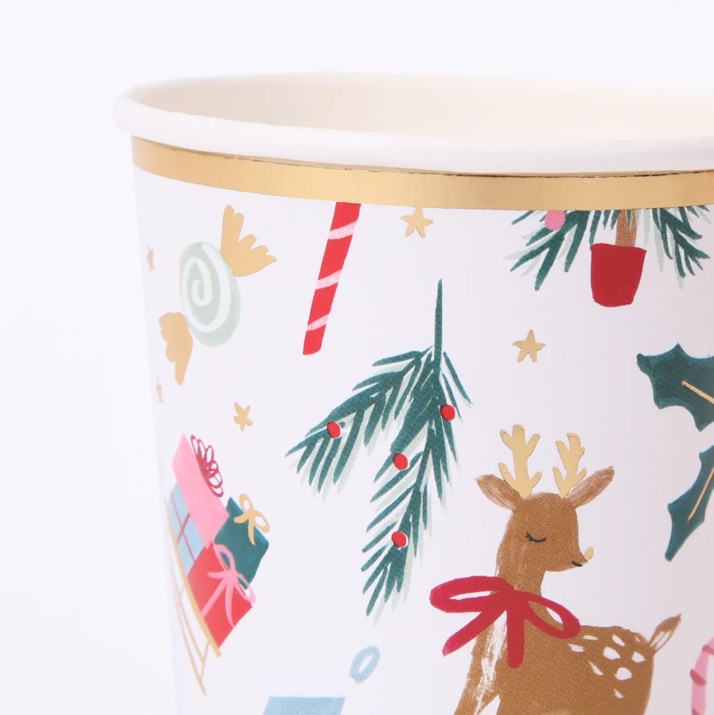 Festive Motif Cups (x8)