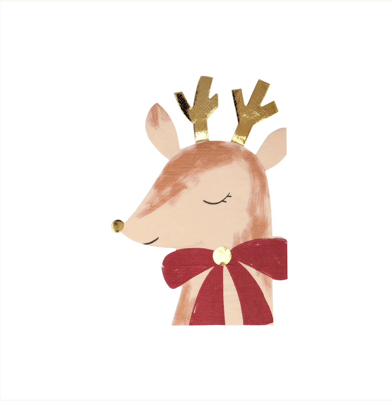 Reindeer with Bow Napkins (x16)