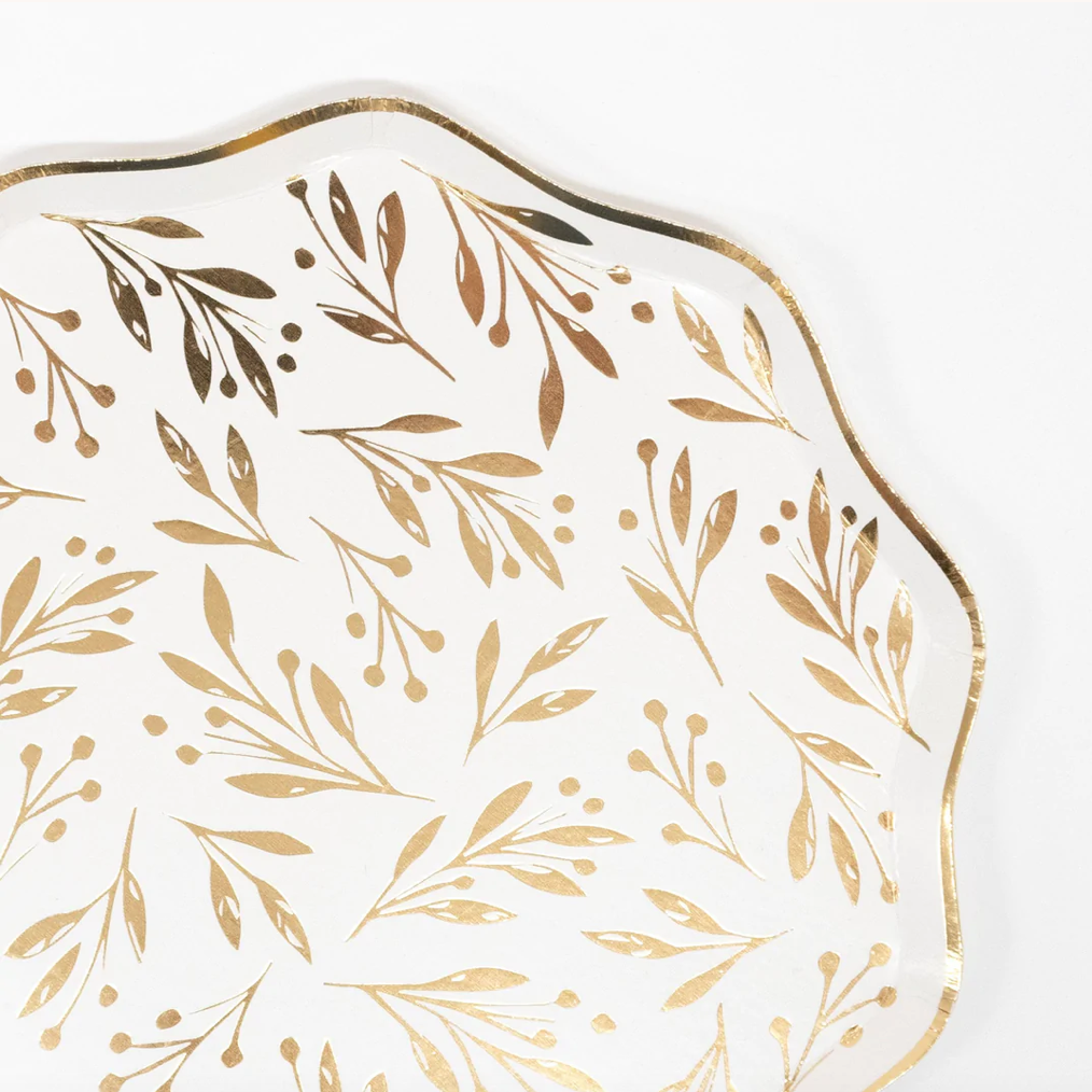 Gold Leaf Side Plates (x8)