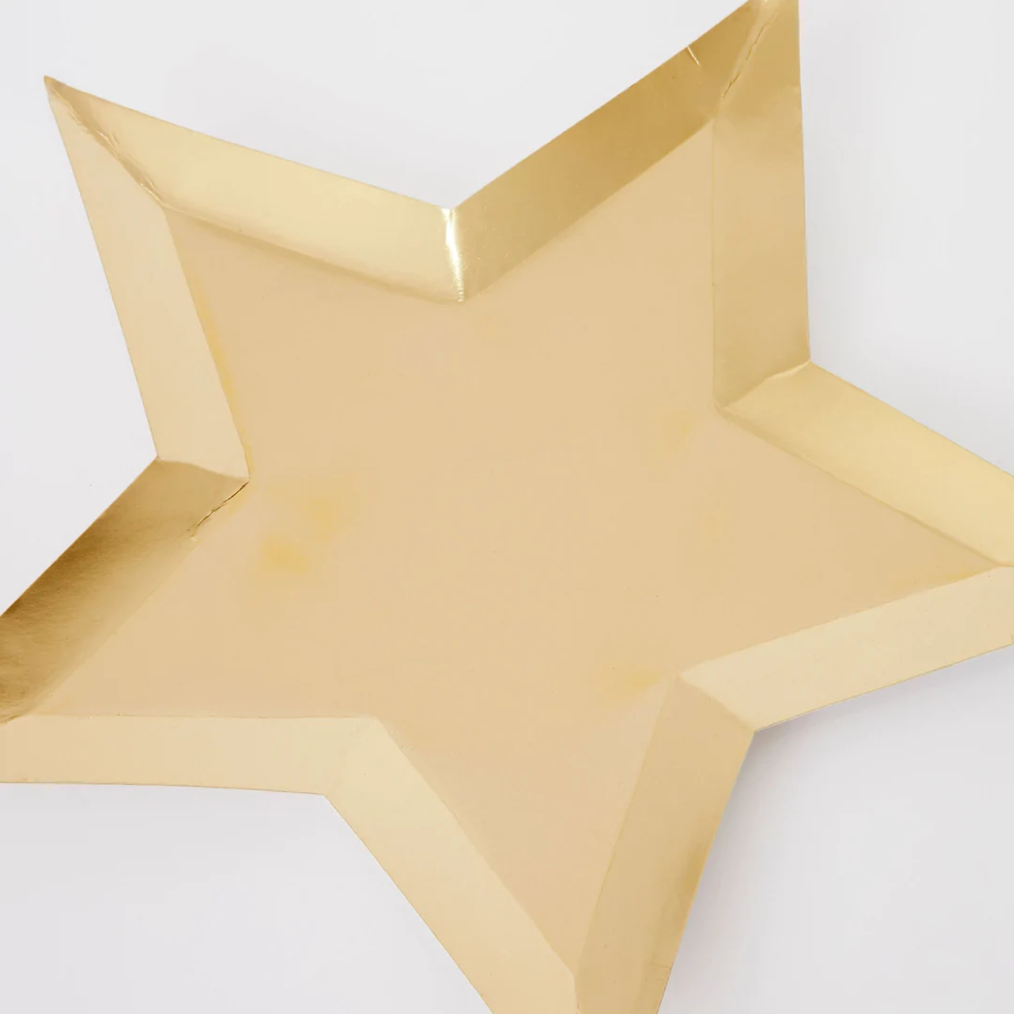 Star Gold Foil Plates (x8)