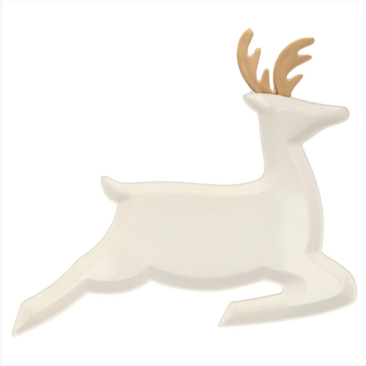 Porcelain Reindeer Plates (x2)