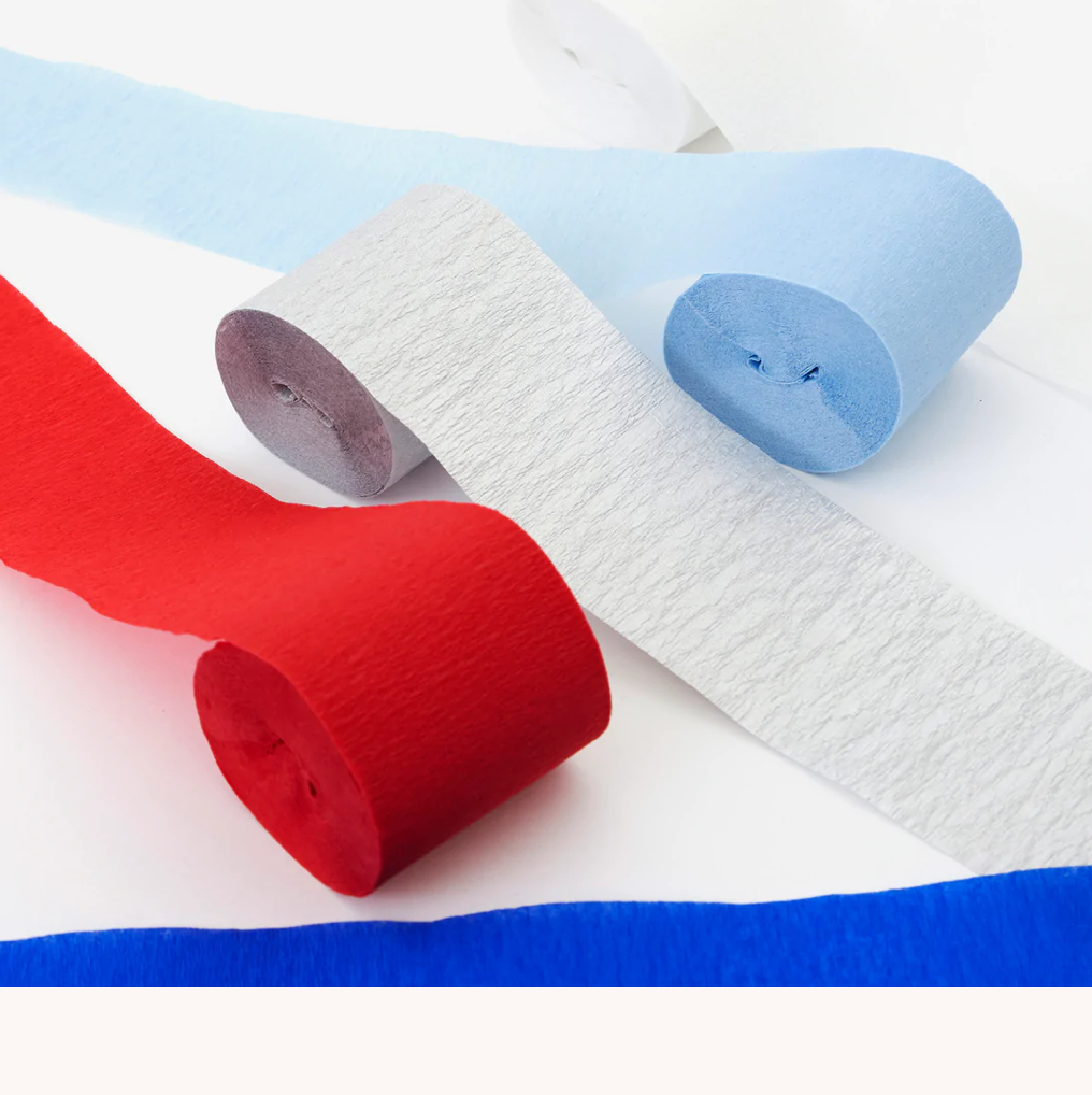 Navy Paper Streamers (x5)