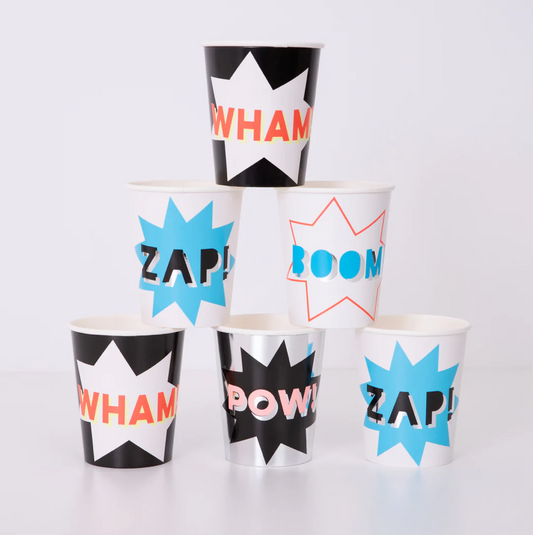 Superhero Cups (x 8)