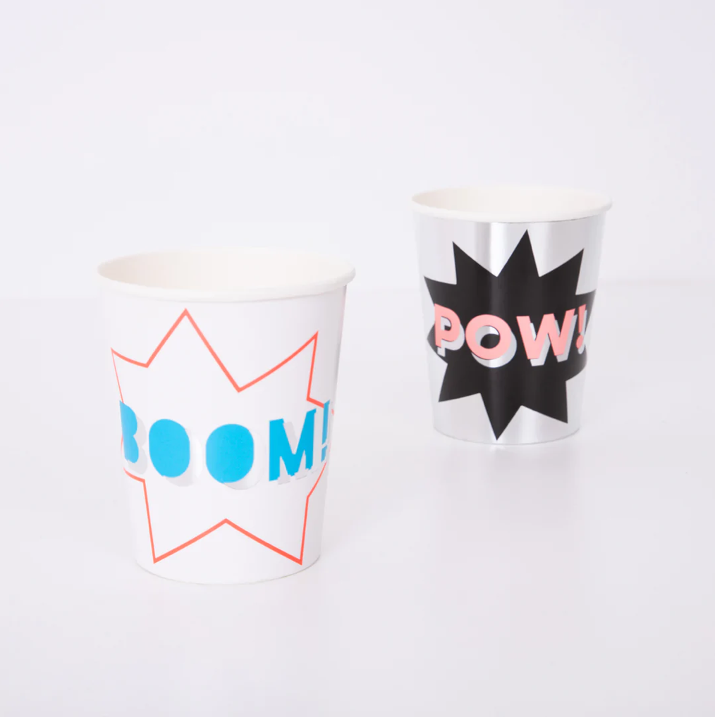 Superhero Cups (x 8)