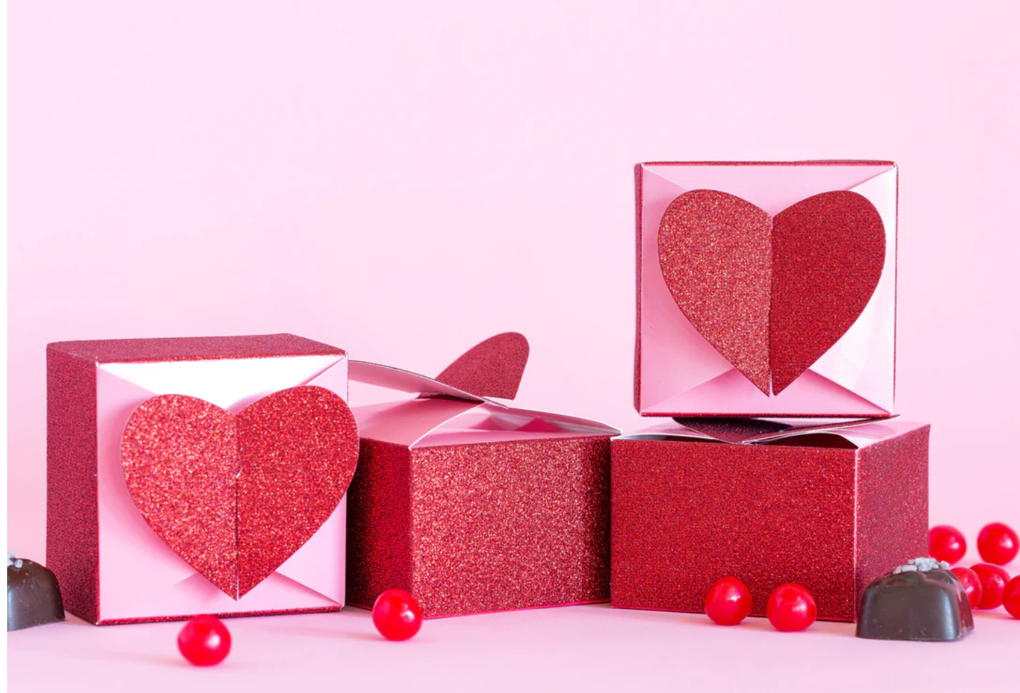 Valentine Heart Favour Boxes (x10)