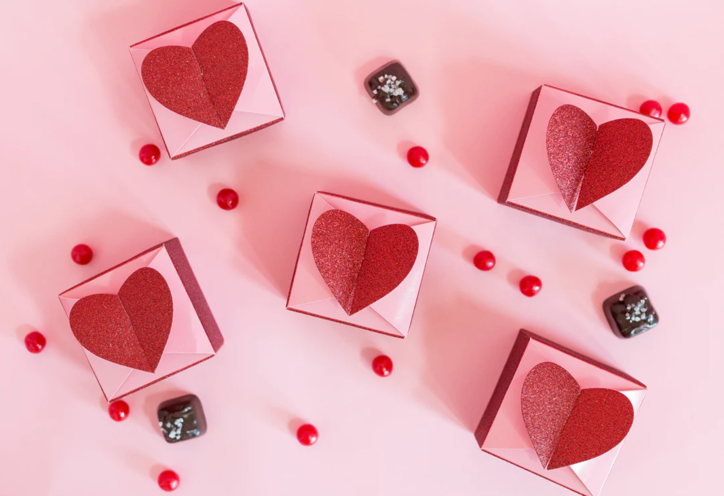 Valentine Heart Favour Boxes (x10)