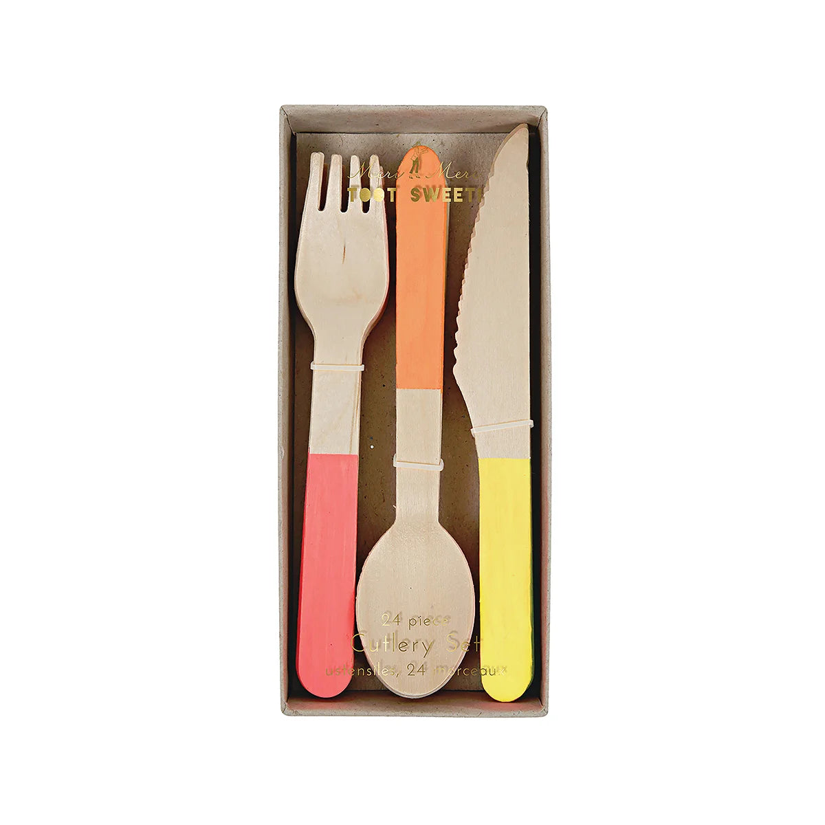 Wooden Cutlery Neon (x24)